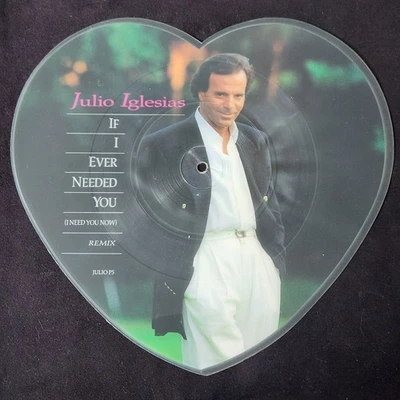 Julio Iglesias ~ If I Ever Needed You Remix ~ Heart Shaped Picture Disc 7" Vinyl - Image 1 of 4