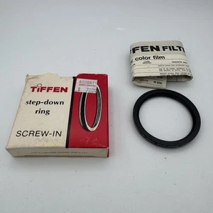 Vintage Tiffen Step-Down Ring 55mm to 49mm Screw-In w/ Manual – Made in USA - Picture 1 of 3