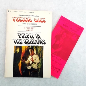 Pulpit in the Shadows - Softcover by Freddie Gage w/ Ephemera Flyer - NO MARKS. - Picture 1 of 11