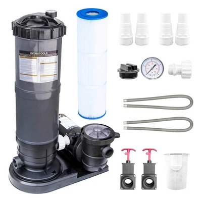Swimline HYDROTOOLS 50 Sq Ft Cartridge Pool Filter System for Above Ground Pools - Image 1 of 4