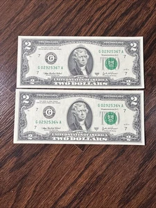 2 2003 - $2 Two Dollar Bill Rare Series A - Picture 1 of 2