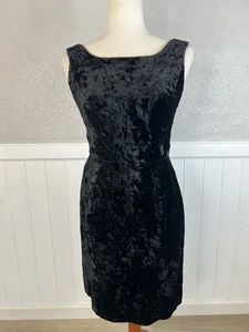 Vtg 90s Lolita Lempicka Black Crushed Velvet Dress Womens Small The Craft Goth - Picture 1 of 8