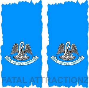 Louisiana Flagge Cornhole Cover Vinyl Aufkleber Sticker Grafik Sitzsack werfen Staat LA - Bild 1 von 2