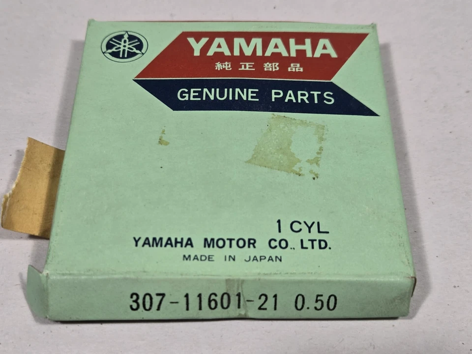 Juego de anillos de pistón de gran tamaño NOS Yamaha .50, 1975-1976 RD125 Foto 1 de 1