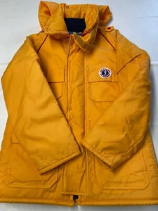 Mens THE FLOATER BY MUSTANG Yellow Marine Wear Cruiser Coat Jacket Sz S - Picture 1 of 9