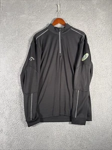 Callaway Sweater Men XL Black 1/4 Zip Weather Series Golf Pullover ZingZang Logo - Picture 1 of 12