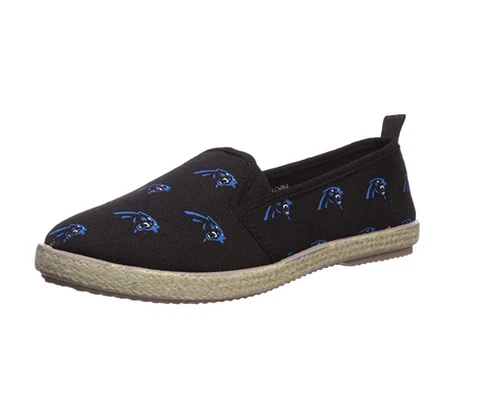 FOCO NFL Women's Carolina Panthers Espadrille Canvas Shoe Cover