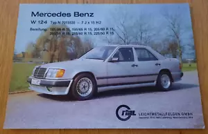 MERCEDES BENZ Leichtmetallfelgen W124 car brochure / prospekt / sales catalogue - Picture 1 of 2