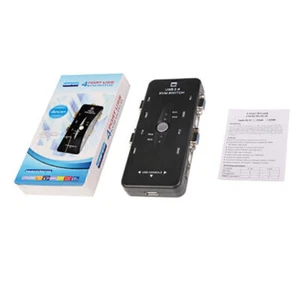 4 Ports USB 2.0 KVM Switch Box VGA Video Adapter Switcher For PC Video Monitor - Afbeelding 1 van 7