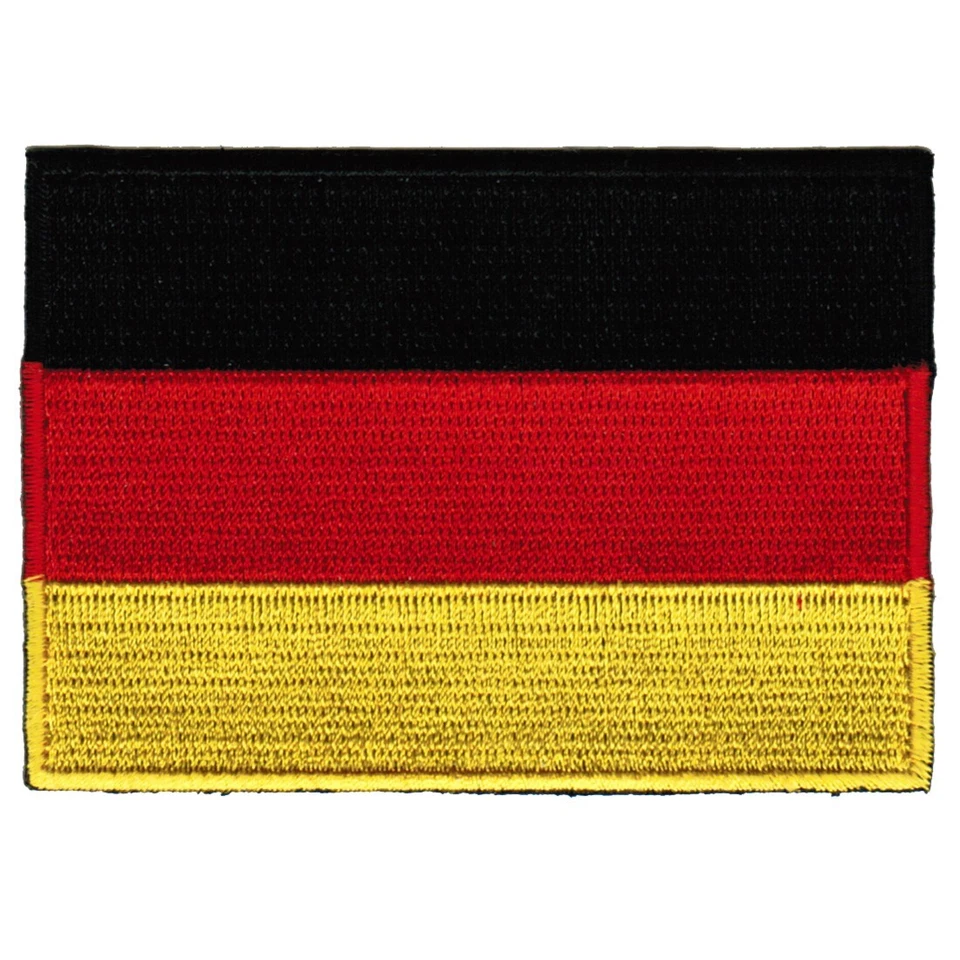GERMAN FLAG PATCH embroidered iron-on GERMANY EMBLEM Deutschland Aufnäher NEW - Image 1 of 1