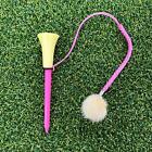 Golf Tee with Rope Prevent Loss Golf Ball Nail Stable Reliable Tee Holder