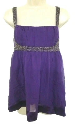 Blusa bebe para mujer talla S con correa de espagueti de uva 100 % seda  Foto 1 de 4