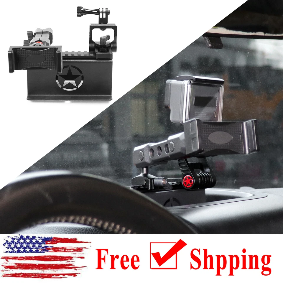 For Jeep Wrangler JK JKU 2012-2017 2/4Door Dash Camera Mount Cell Phone Holder - Imagem 1 de 4