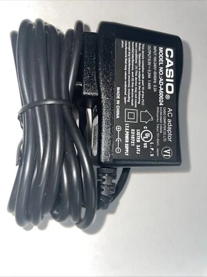 Casio AC Adaptor Model: AD-A60024 6V 240mA AC for Electronic Calculator (Tested) - Image 1 of 2