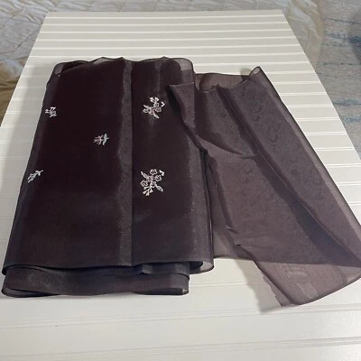 MARRÓN SEDA, TELA 8 yardas x 22 pulgadas de ancho o 288 pulgadas x 22 de ancho Foto 1 de 4