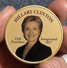 ULTRA RARE 1/1 PROTOTYPE Hillary Clinton President .999 Silver Coin w Gold Plate