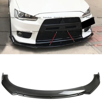 For Mitsubishi LANCER Universal Front Bumper Lip Spoiler Splitter Carbon Fiber - Image 1 of 4