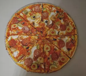 Vintage SPRINGBOK Pizza Circle Jigsaw Puzzle Round Complete - Picture 1 of 5