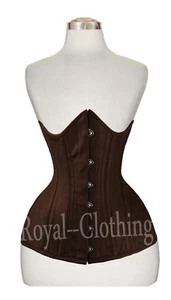 Heavy Duty 26 Double Steel Boned Waist Training Cotton Underbust Corset 8422-C - Picture 1 of 18