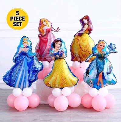 5 globos de papel de aluminio princesa de Disney para niñas Elsa Bella Ariel sirena cenicienta Foto 1 de 4