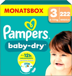 Pampers Windeln Größe 3 (6-10kg) Baby-Dry, Midi, MONATSBOX - Bild 1 von 1