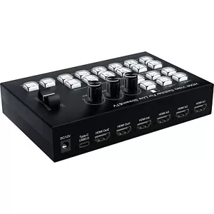Commutateur Mixeur Vidéo HDMI 4 Canaux pour Multi Caméra Live Streaming Enregistrement Vidéo - Photo 1/12