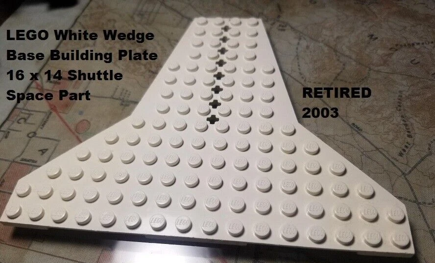 LEGO Blanco Cuña Base Placa de Construcción 16 x 14 Transbordador Espacio Parte Foto 1 de 1