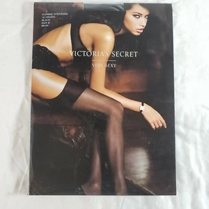 Victoria's Secret Classic Stockings Very Sexy Size B Black 15 Denier - Picture 1 of 4