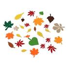 Adhesive Fall Leaf Stickers Assorted Color Autumn Leaf  Art Craft