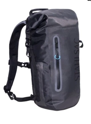 Mochila impermeable Stahlsac STORM negra con tapa enrollable construcción bolsa seca 26L Foto 1 de 4