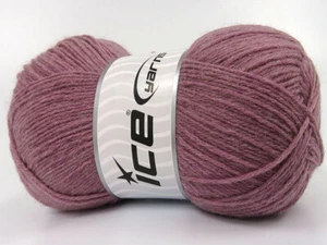 4-Skein Lot Sock Unicolor Yarn Superwash Wool 4x100g/420m Light Maroon - Picture 1 of 4