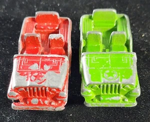 2 Tootsie Spielzeug Druckguss Spielzeugauto Armee Jeep Made in Chicago USA. Unser T7391 - Bild 1 von 8