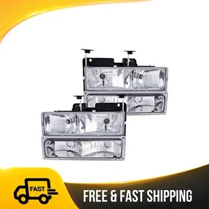 2x Front Headlight AssemblyFits 1994-1999 Chevrolet K1500 K2500 C1500 C2500 - Picture 1 of 16