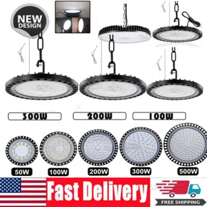 UFO LED High Bay Light 100W 200W 300W 500W Warehouse Led Lamp Garage Shop Light - Picture 1 of 27