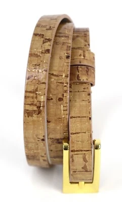 VESTIDO CASUAL MUJER CUERO CORCHO DORADO MARRÓN 1/2"x4 Talla XS/4 (A83 Foto 1 de 4