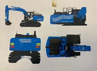 1/50 Hitachi ZAXIS 200-6 Hydraulic Excavator Blue Diecast Model Collection Toy - Image 1 of 4