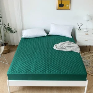 Quilted Fitted Sheet Waterproof Mattress Protector Pad Ultra Soft Elastic Fitted - Picture 1 of 7