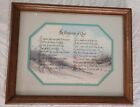 Vintage 1984 Home Interiors Picture Print “ The Footprints Of God” 12x15 Frame