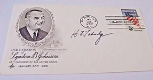 Pristine, Georgia Senator Herman Talmadge Signed, 1964 L. B. J. Inaugural Cover - Picture 1 of 3