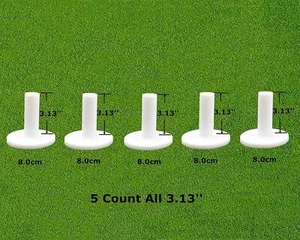 Rubber Golf Tees For Driving Range Practice Mats 5 Pack White Christmas Gifts - Picture 1 of 12