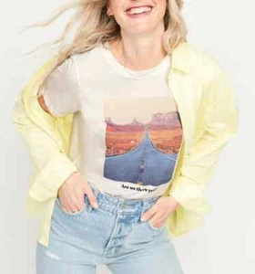 MUJER ANTIGUA MARINA ¿TODAVÍA ESTAMOS ALLÍ? CAMISETA DE VIAJE POR CARRETERA XS, S, M, L, XL - Imagen 1 de 4