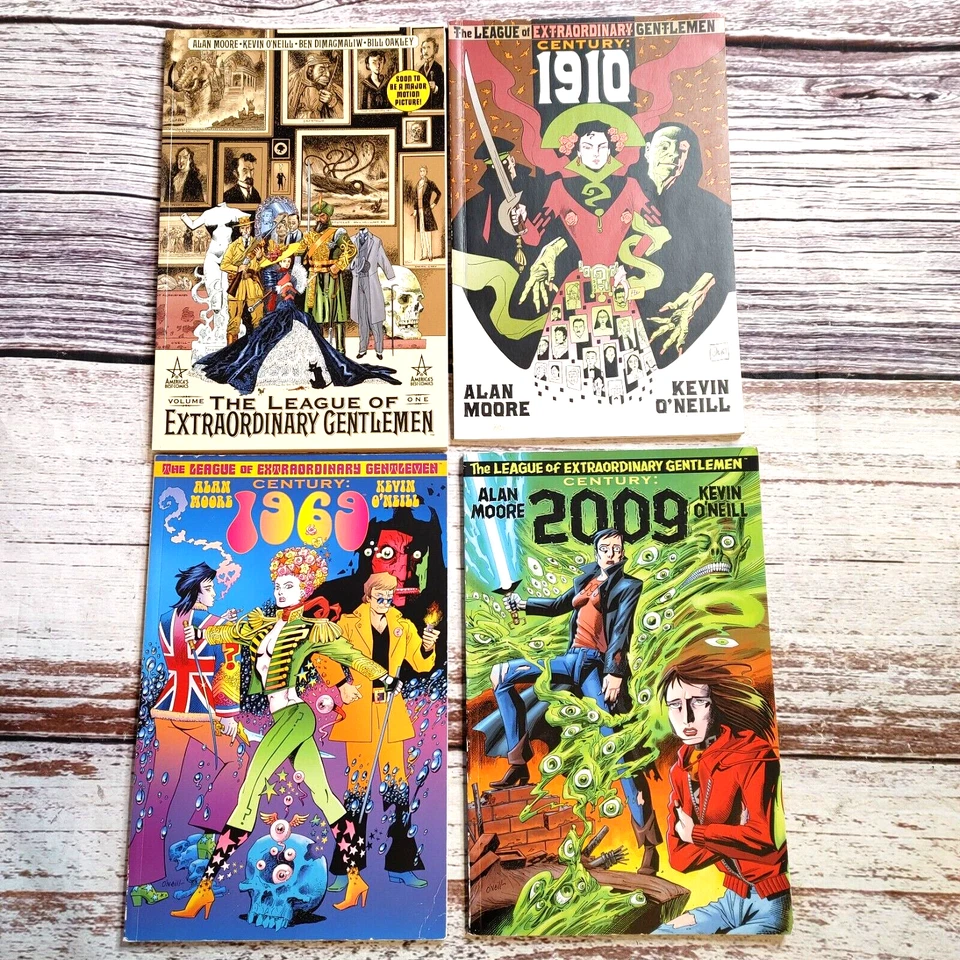The League of Extraordinary Gentlemen Lot of 4 Color TPB's. Top Shelf 2000-2012. Foto 1 de 4