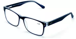 Cerniera a molla da uomo grandi occhiali da lettura rettangolari premium montatura ottica lettore - Foto 1 di 42