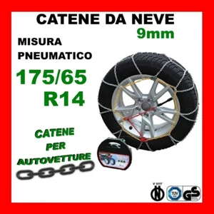 CATENE DA NEVE PER AUTO OMOLOGATE 9 MM MISURA PNEUMATICO 175/65 R14 -LFSL50 CR50 - Imagen 1 de 2