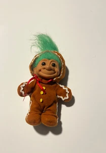 Muñeca RUSS TROLL de colección 5” pan de jengibre hombre pelo verde vacaciones regalo de Navidad - Imagen 1 de 2