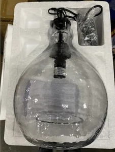 Large 11" Inch Diameter Hand Blown Glass Pendant Light Entryway Foyer Kitchen  - Picture 1 of 5