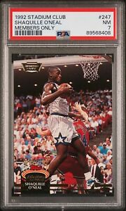 1992 Topps Stadium Club Members Only #247 Shaquille O'Neal RC PSA 7 NM New Slab