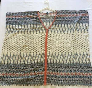 Swimsuits for all Women's Coverall 14/16 Short Sleeve 100% Rayon White Blue Peac - Picture 1 of 9