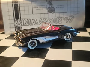 VINTAGE RARE MiniMarque 43 1/43: 1958 Corvette Cabrio schwarz 10 of 50  - Bild 1 von 24