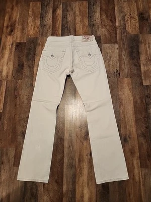 True Religion Straight Flap ascot grey sn staining discolored  29x33 repaired - Image 1 of 4